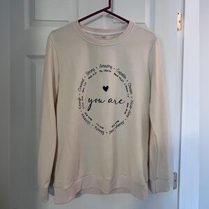 Cream Graphic Sweatshirt